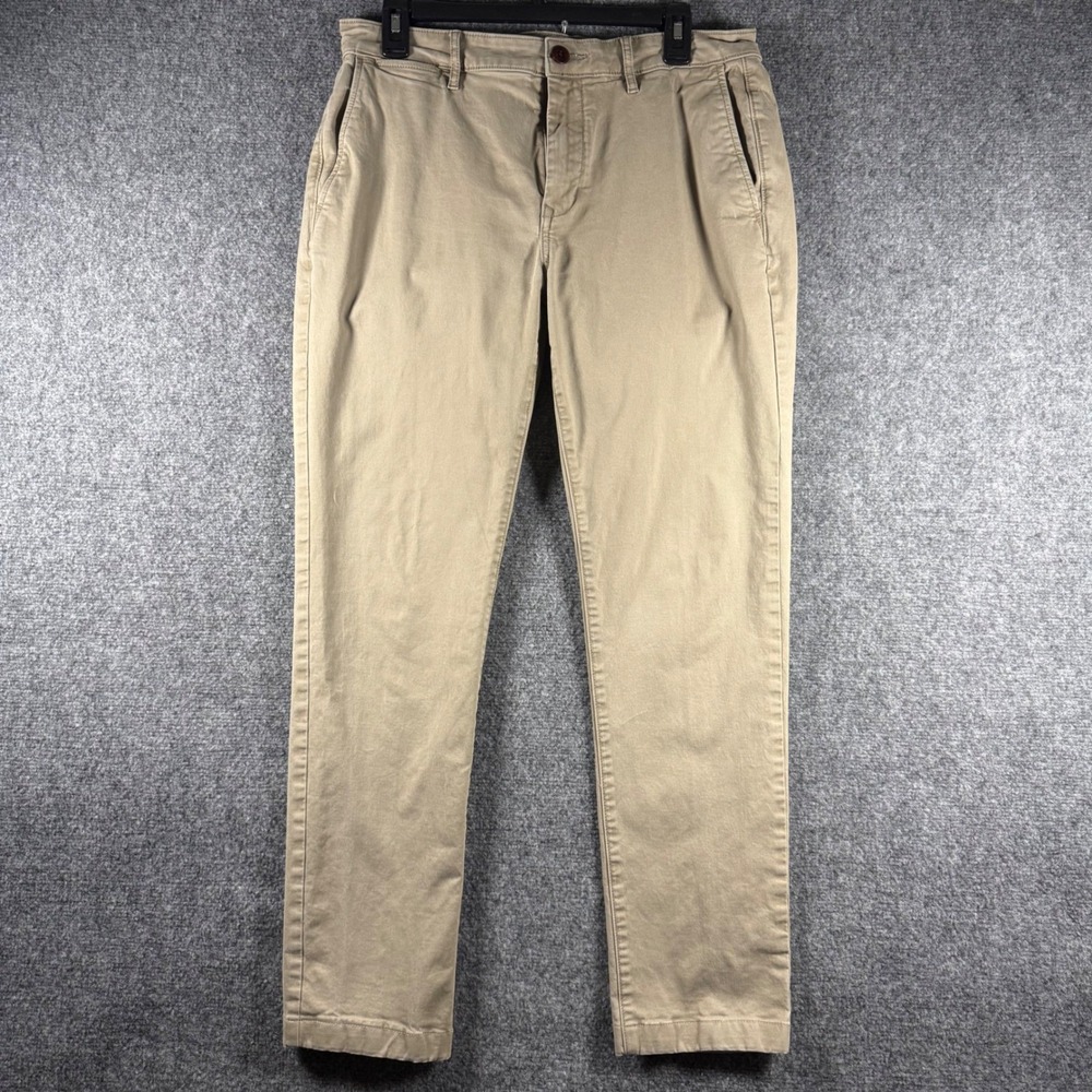 Flint and Tinder Athletic Tapered Chino Pants Mens 32x32 (Fits 32x29) Khaki Tan